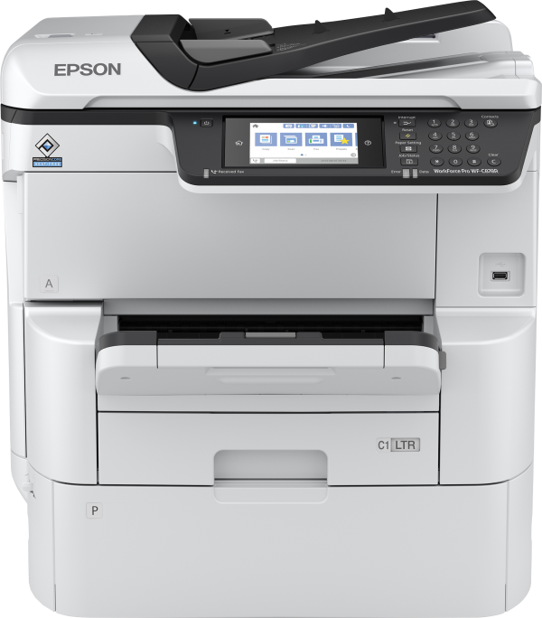 Epson WorkForce Pro WF C878R Multifunction Color Printer Eastern   WorkForce Pro WF C878R Product 01 Head On 1 600x684 