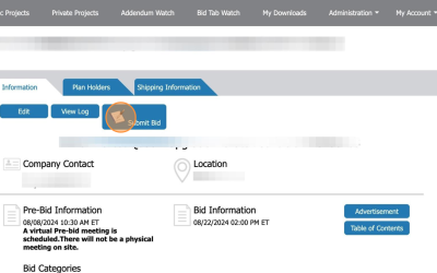 How to submit an eBid on the Plan Room